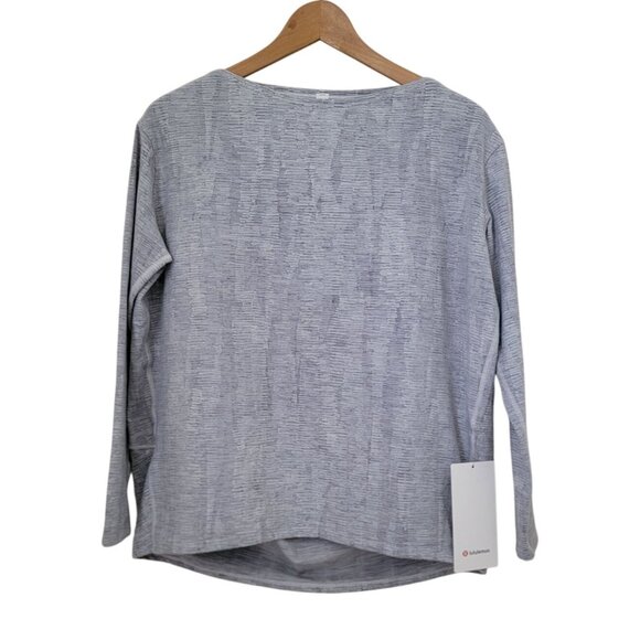 Lululemon BACK IN ACTION Long Sleeve RULU Jacquard Athleisure Shirt Women's 4 - Picture 1 of 9